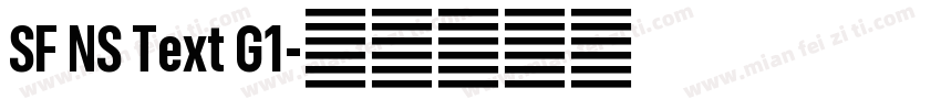 SF NS Text G1字体转换